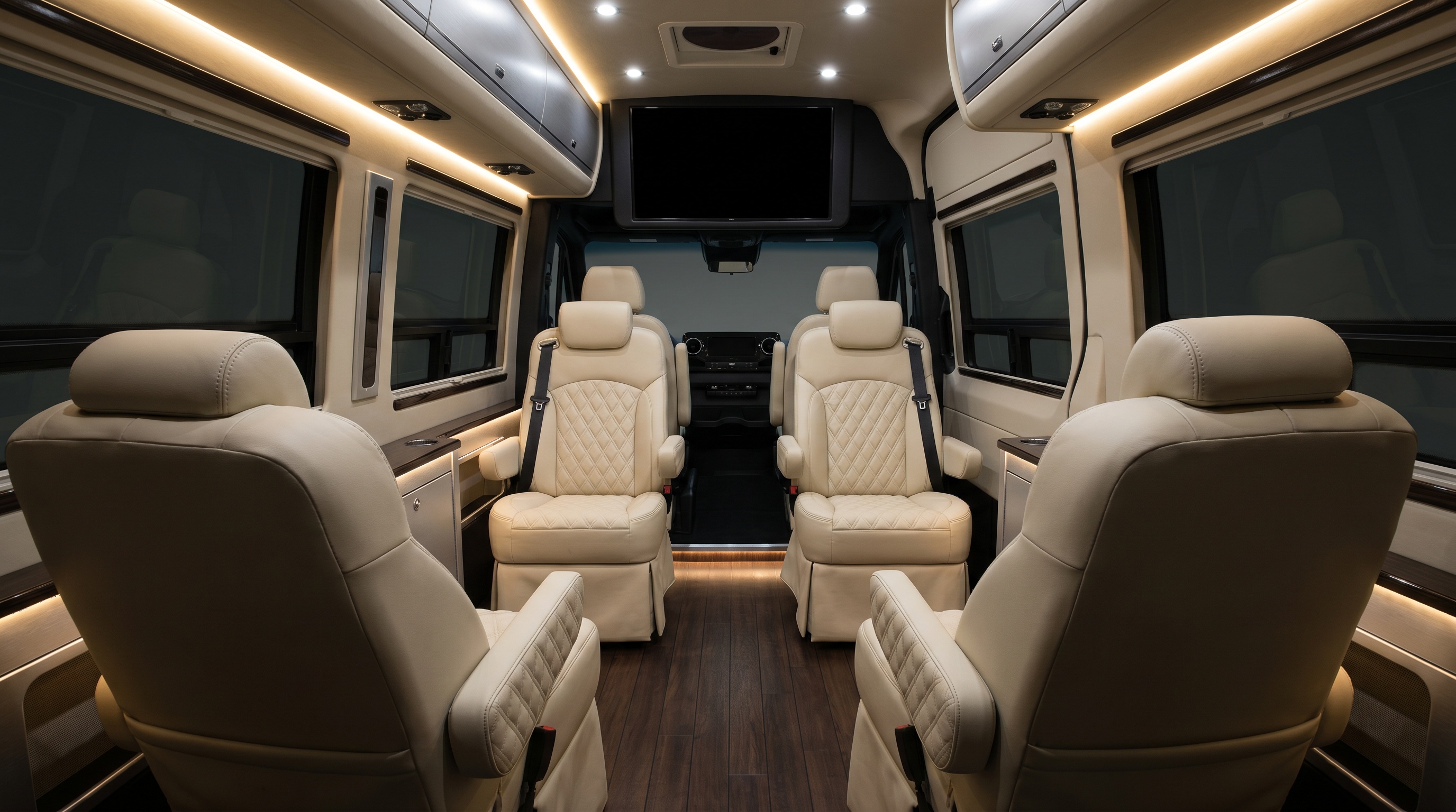 Luxury executive Mercedes-Benz Sprinter conversion interior